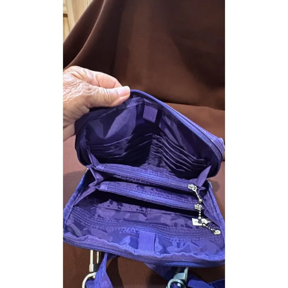 Baggallini Purple Modern Crossbody Bag Zip Closure Adjustable Strap
